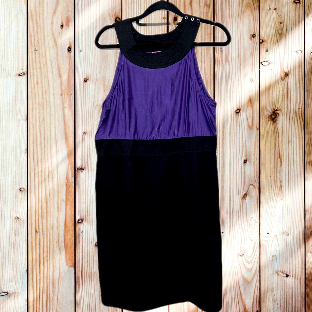 She's Cool Black and Purple Dress. Size L - Picture 1 of 4